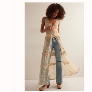 NWT FREE PEOPLE Sweet Saloon Sleeveless Maxi Bodysuit M